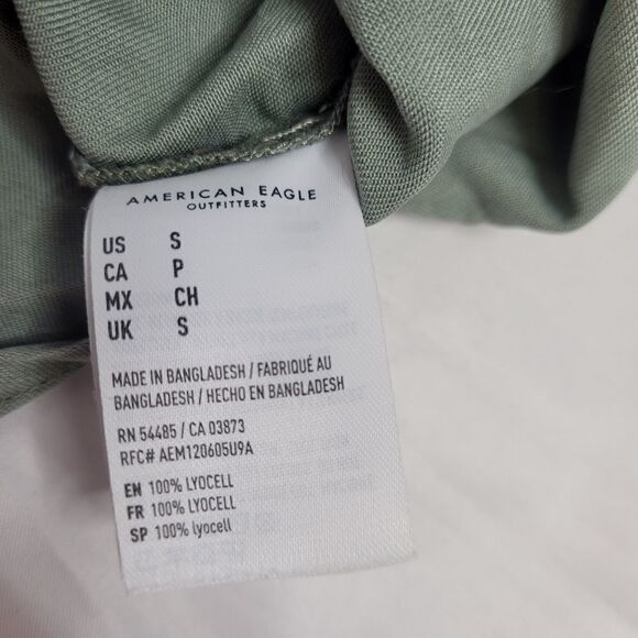 AMERICAN EAGLE green gorp long sleeve utility button up shirt S - Picture 5 of 9